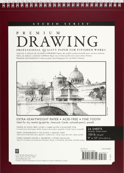 Art Center Drawing Pad Premium Large 9" x 12"