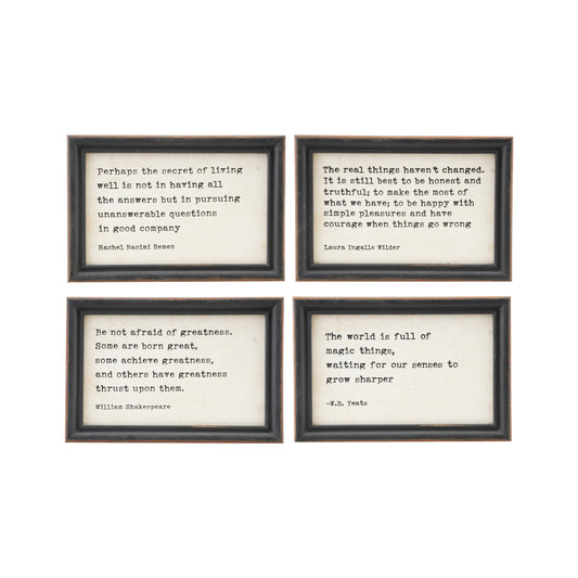 Wall Décor Wood Framed Sayings