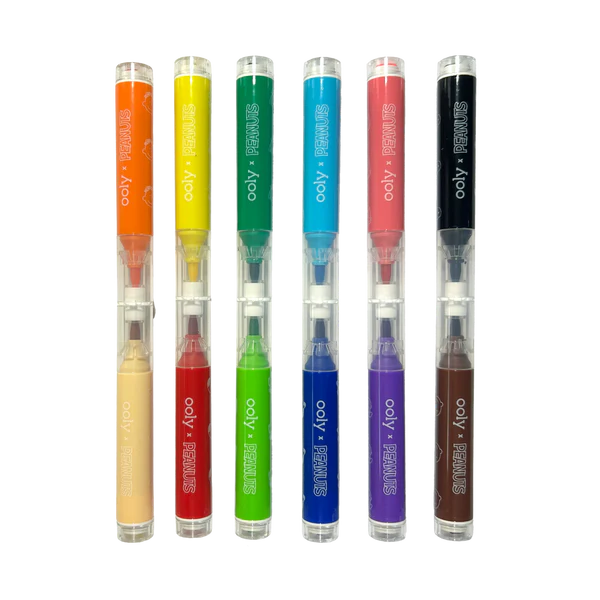 Ooly x Peanuts Double Ended Brush & Stamp Markers