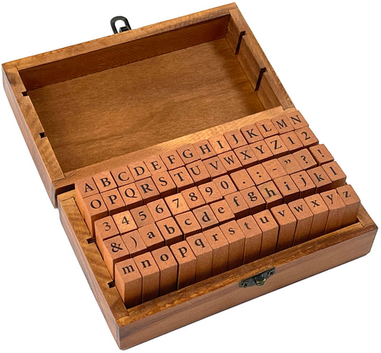 Art Center Letterpress Stamp Set in Wood Box