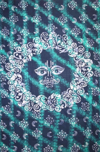 Tapestry Twin Size Celestial Batik Green