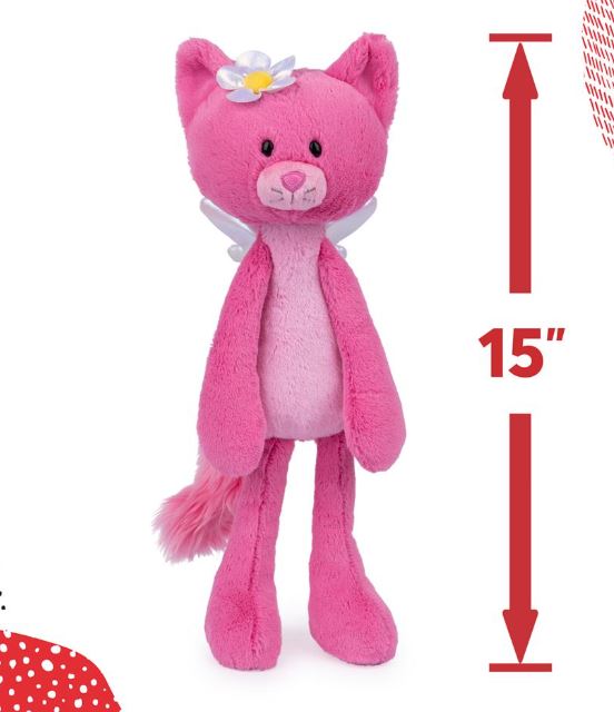 Plush Take Along Friends Kitty Cat Maeve Rose Pink 15"