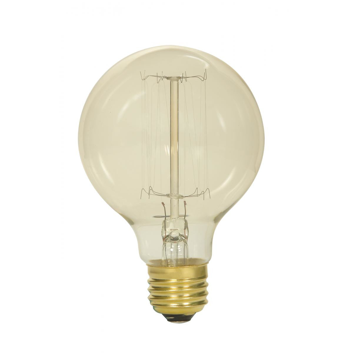 Light Bulb 40 Watt G25 Incandescent, Edison Style; Clear; CCT (Kelvin) - 2700Ks; 160 Lumens; Medium base; 120 Volt