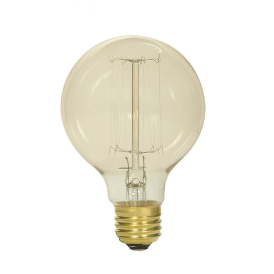 Light Bulb 40 Watt G25 Incandescent, Edison Style; Clear; CCT (Kelvin) - 2700Ks; 160 Lumens; Medium base; 120 Volt