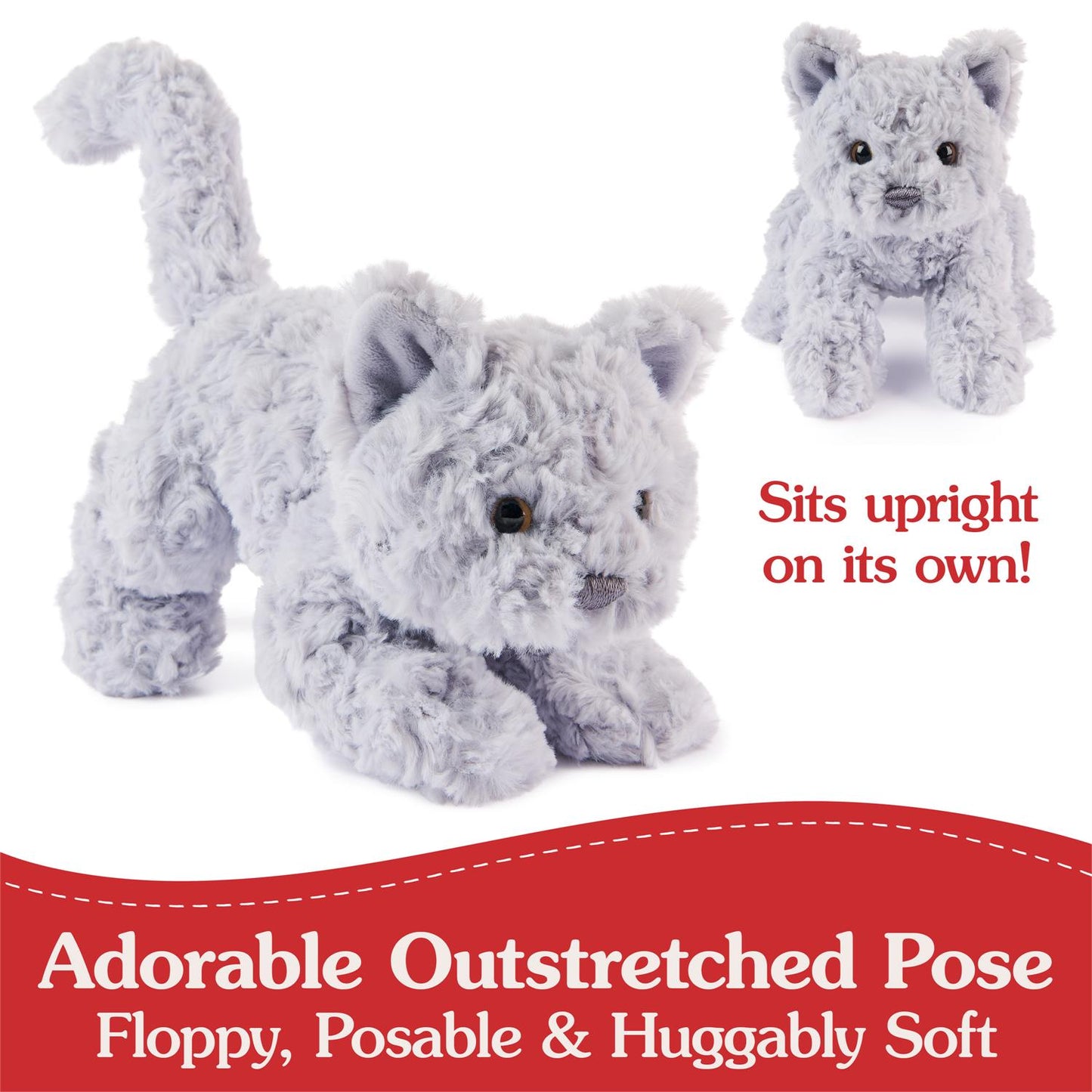 Plush Cat & Dog Collection English Blue Kitten Bootsie 9"