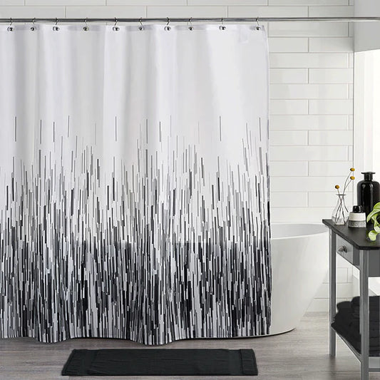 Shower Curtain - Greyscale Rain