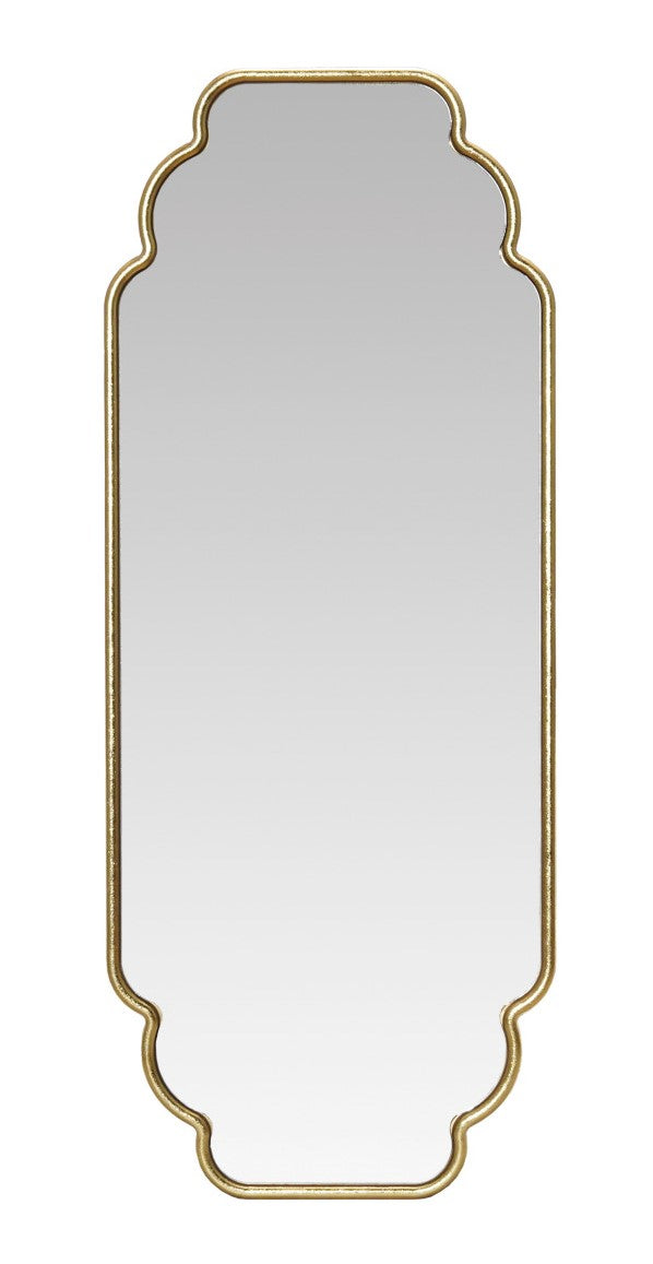 Mirror Metal Scalloped Frame Gold Finish  14.25" x 35.75"