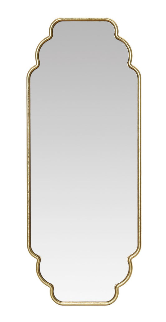 Mirror Metal Scalloped Frame Gold Finish  14.25" x 35.75"