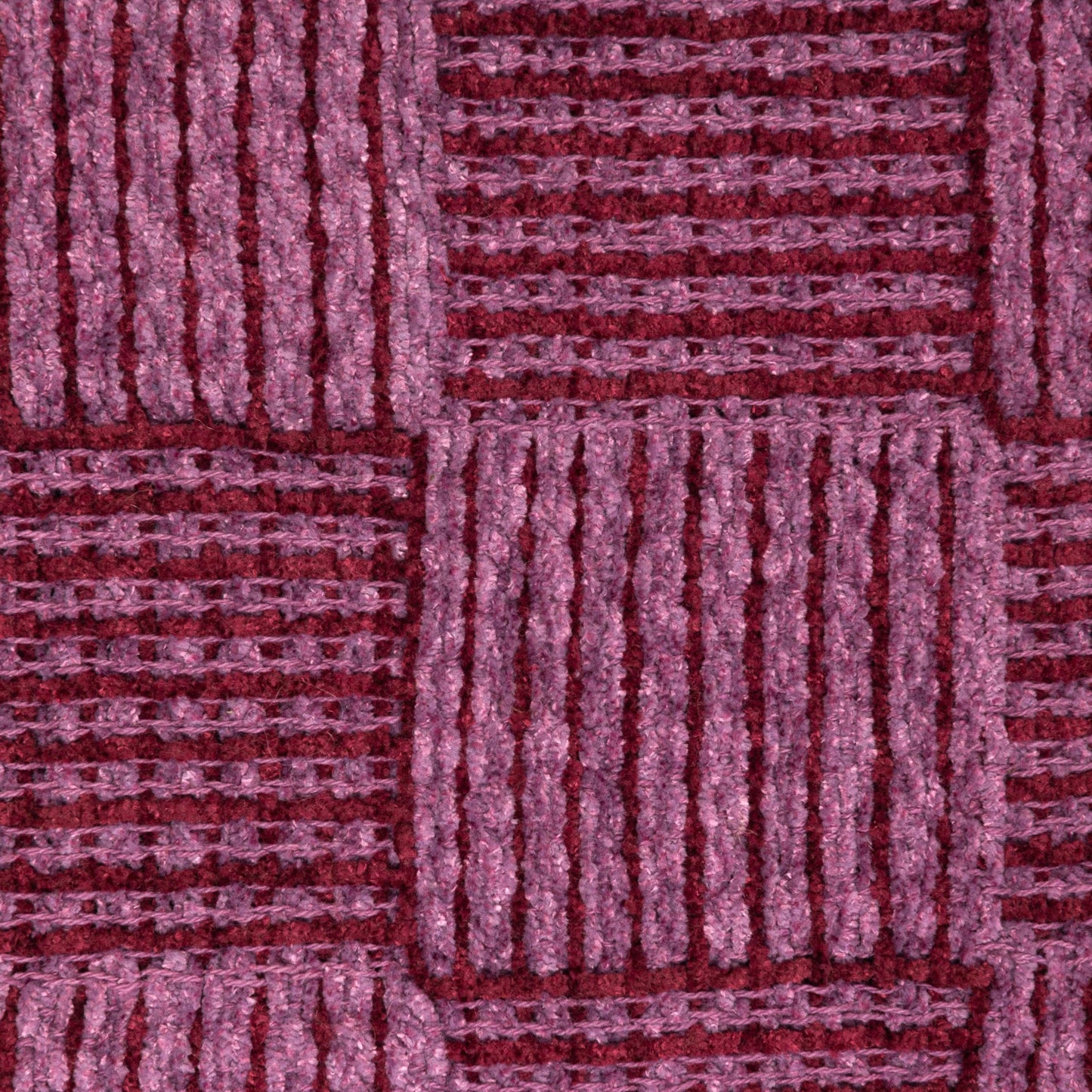 Throw Blanket Recycled Cotton Blend Chenille Berry Color & Pink