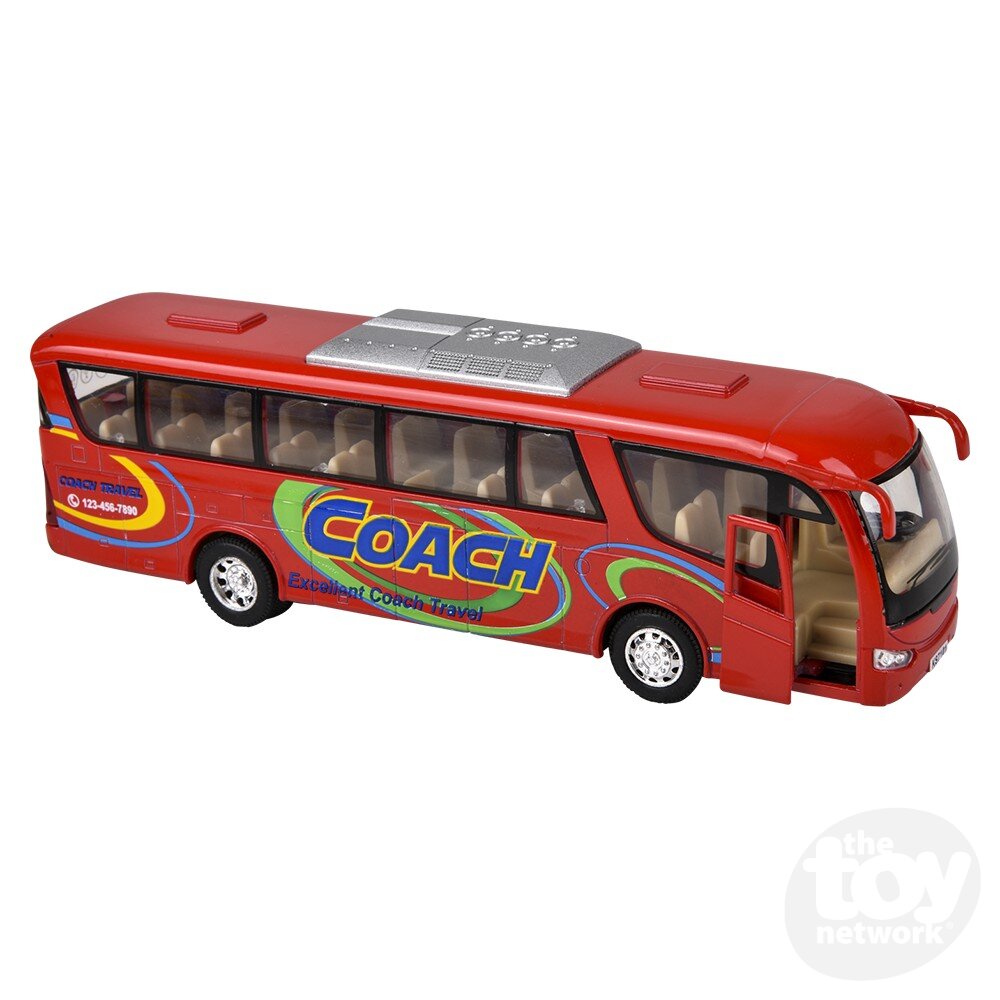 Diecast Pullback - Coach Bus - 7" - Sold Individually