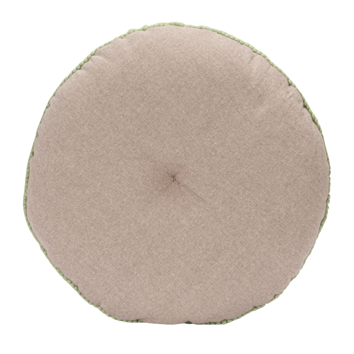 Pillow Round Cotton Velvet Embroidered Pink & Fuchsia 16"