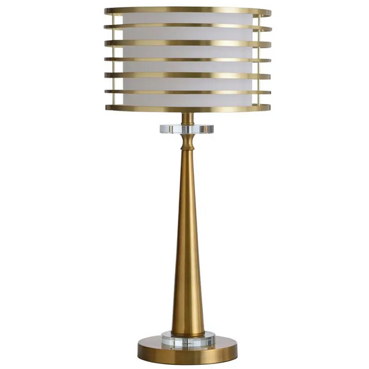 Elland Metal Ring & Crystal Base Table Lamp