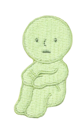 Smiski Embroidery Sticker or Iron On Volume I - Hugging Knees (Sold Individually)