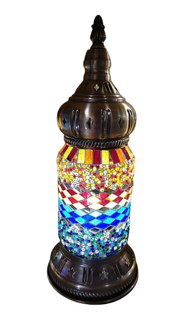 Mosaic Lamp Lantern 12" D