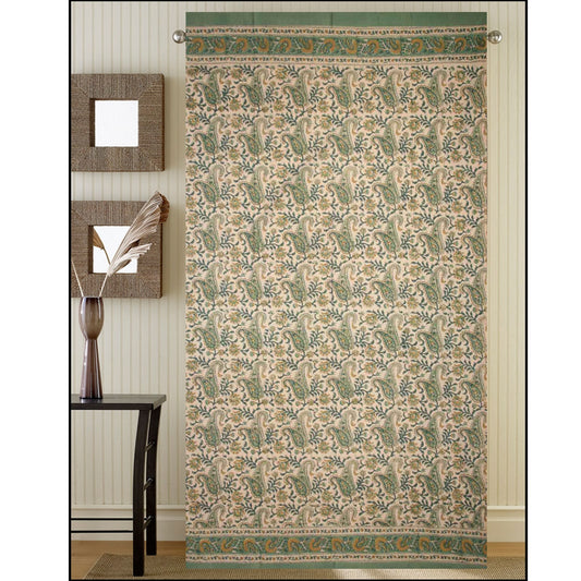Window Panel Rajasthan Paisley Orange