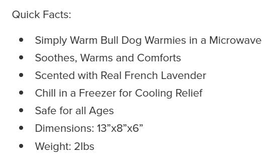 Warmies Dog Bulldog