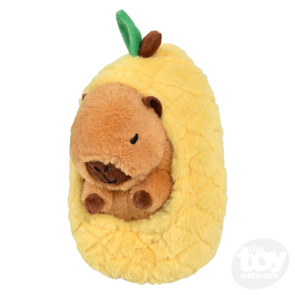 Plush Capybara in a Fruit Stuffed Animal 7.5"