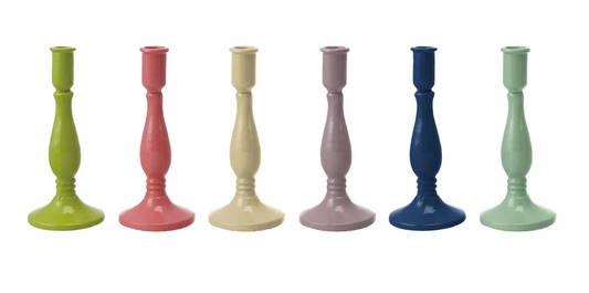 Taper Holder 6 Colors (Sold Individually) 5.25"h - Holds 1/2"d Candle