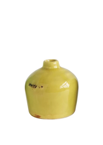 Vase Terracotta Green & Yellow Group Small Yellow