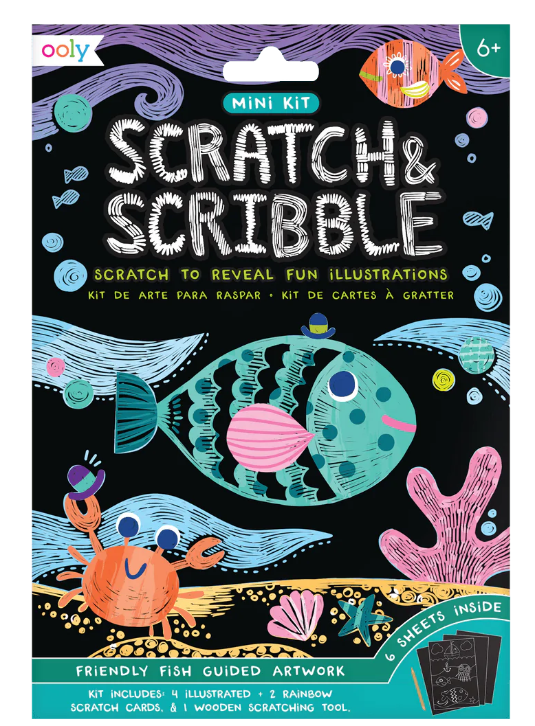 Scratch & Scribble Mini Art Kit Friendly Fish