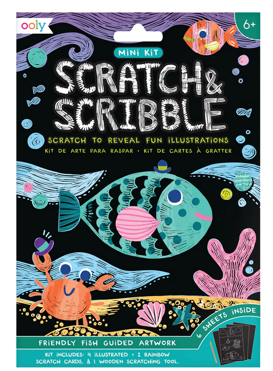 Scratch & Scribble Mini Art Kit Friendly Fish