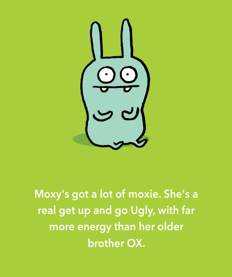 Uglydoll Plush Backpack Clip Moxy 4.5"