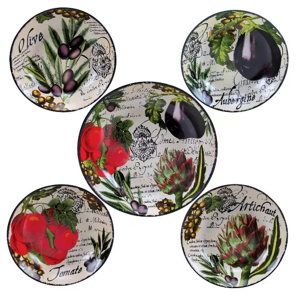 Dinnerware Pasta Set Botanical Veggies 5 Pieces