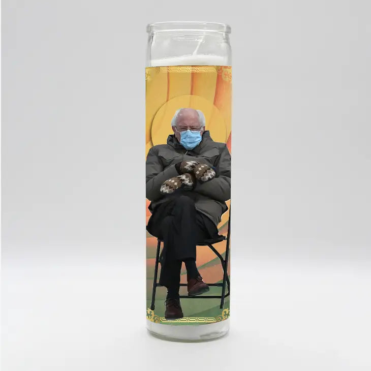 Politician Prayer Candle - Bernie Sanders ala Chair