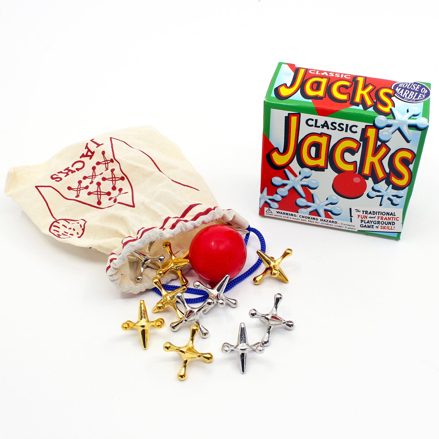 Jacks with Ball and Storage Bag