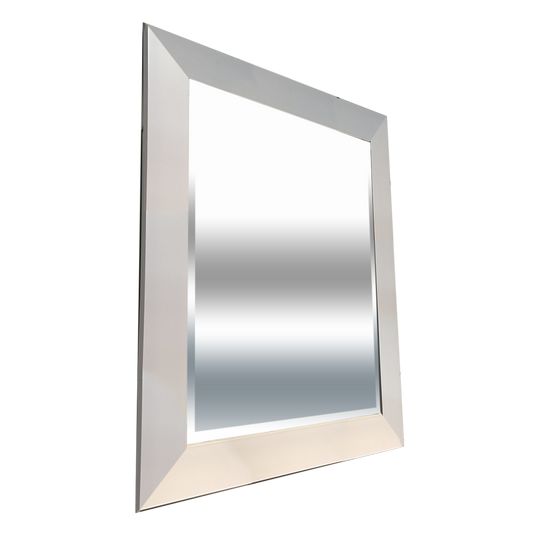 Mirror Rectangle White Paint Finish 24in X 30in Overall