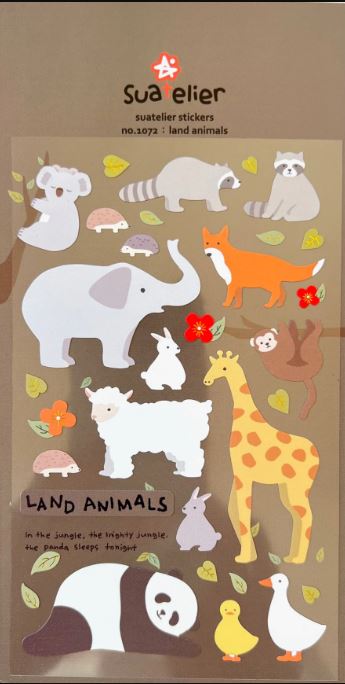 Stickers Land Animals