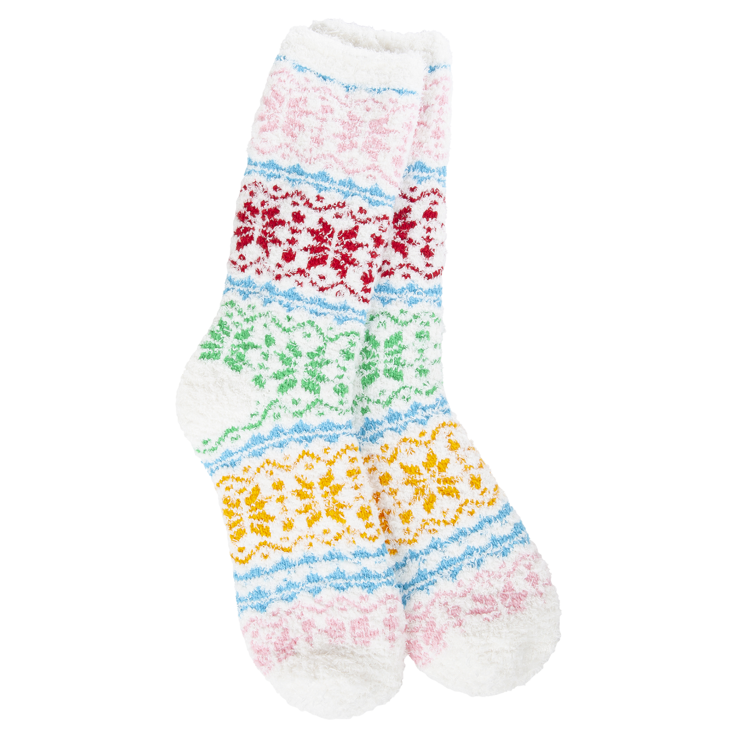 Socks - Cozy Winter Crew Fair Isle Whimsical