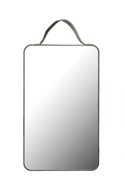 Wall Mirror Velvet Edge w/ Hanger Rectangle Large