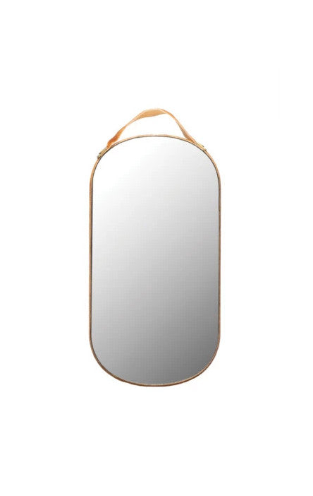 Wall Mirrors Velvet Edged with Hanger Oval Small