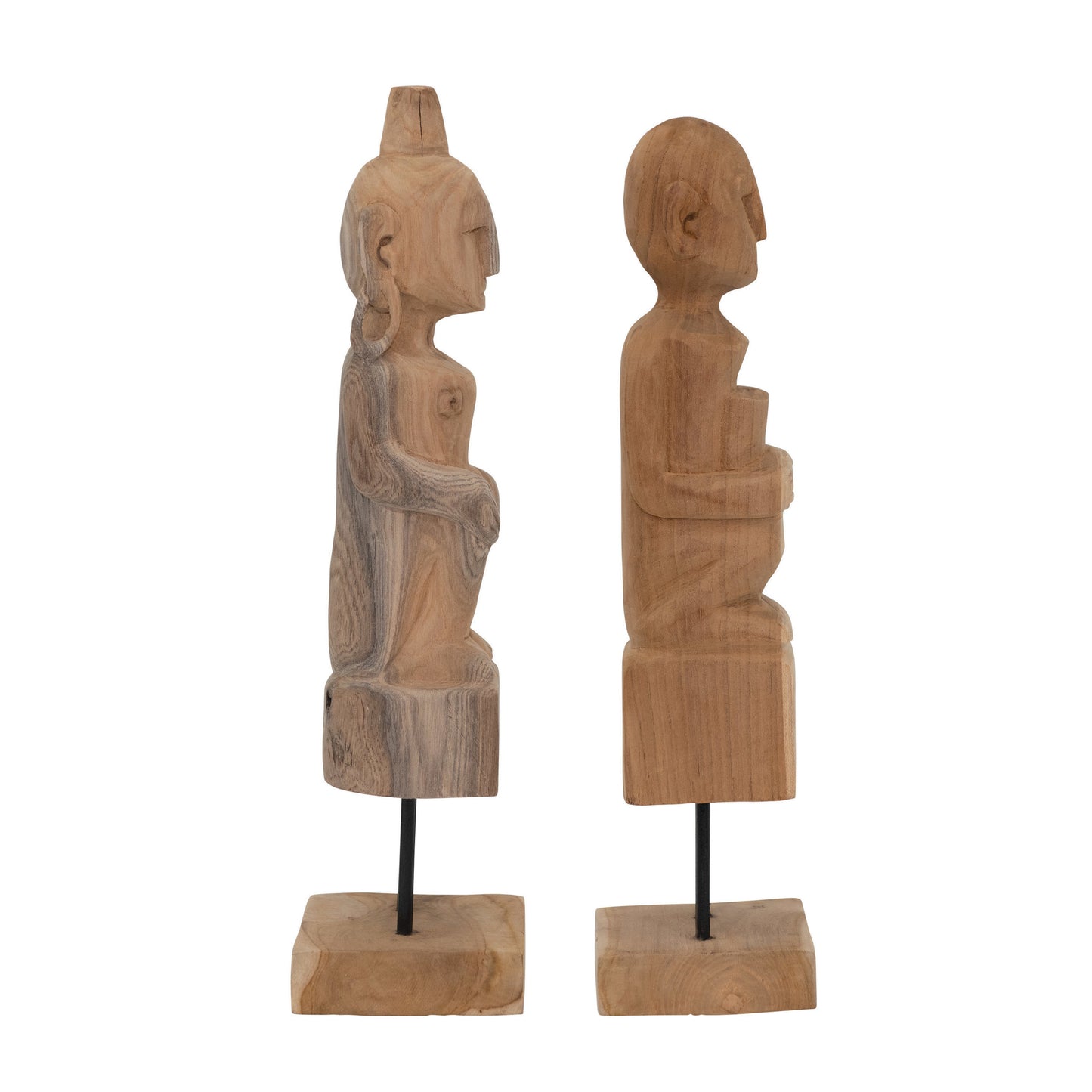 Decor Figure Teakwood on Stand 2 Styles