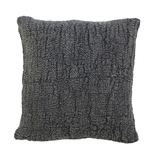 18" Stonewashed Silk & Woven Cotton Pillow