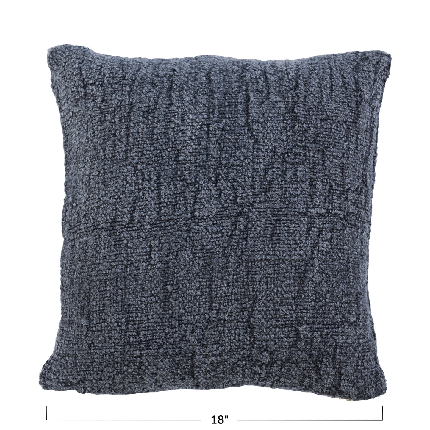 18" Stonewashed Silk & Woven Cotton Pillow