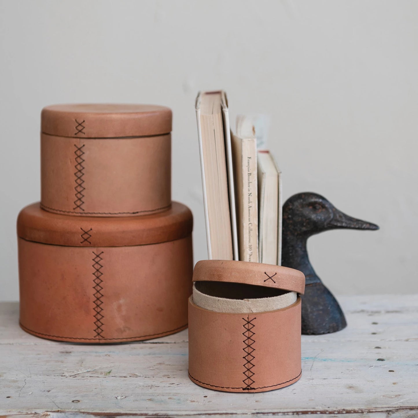 Bookends Cast Iron Duck Heads Brown (Sold as Pair)