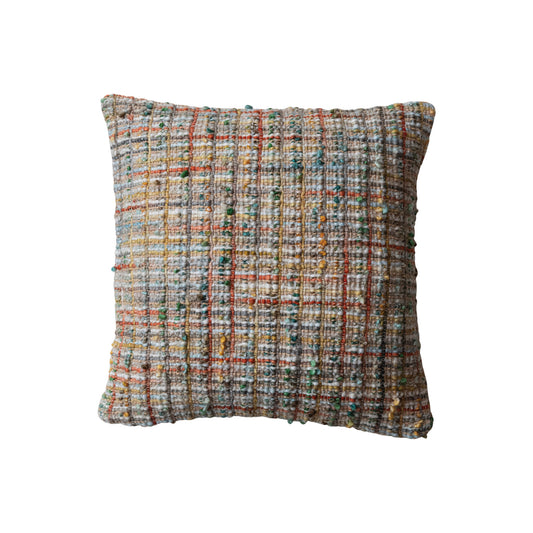 Pillow Bouclé Woven Acrylic Blend 18" Square