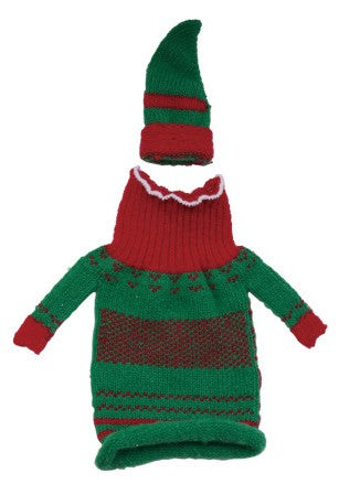 Bottle Topper Knit Fabric Hat & Sweater Set