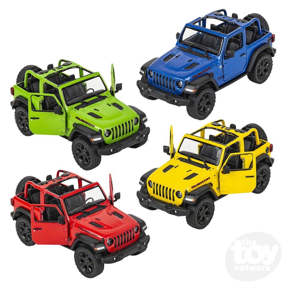 Diecast Pullback - Jeep Wrangler - Open Top - 2018 - 5" - Sold Individually