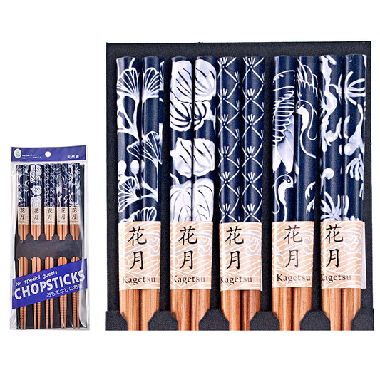 Chopsticks Blue Leaves