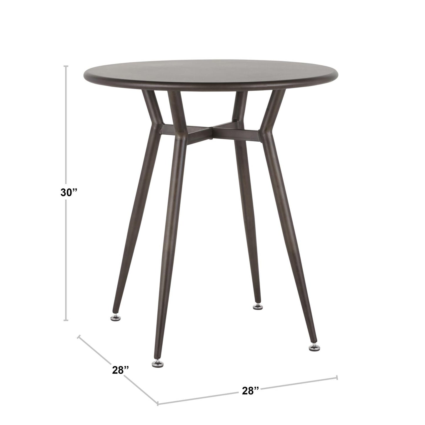 Clara Industrial Round Dinette Table