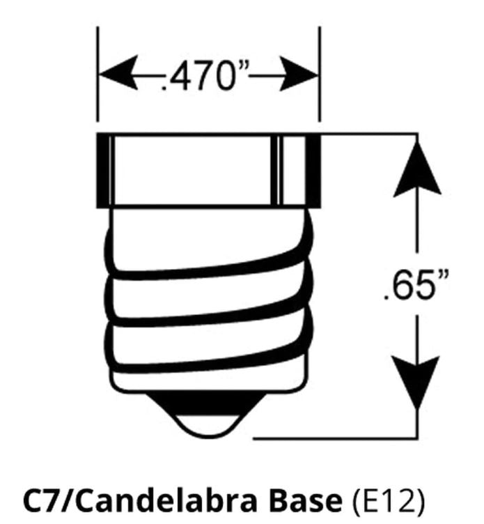 Cord Kit Candelabra Socket With Switch  E12 Base 11ft For Star Lanterns White Cord