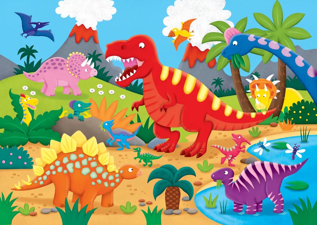 Puzzle Kid's Floor 48 Piece Dinosaurs