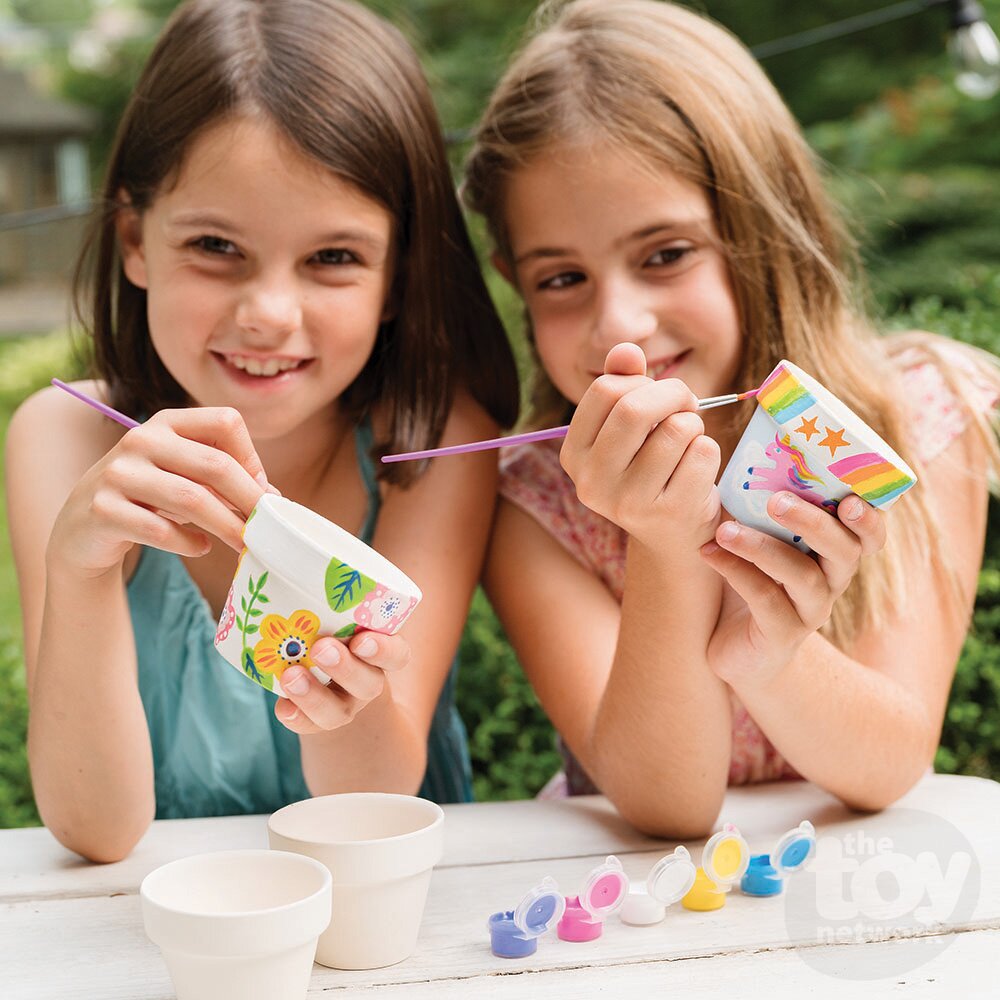 4M KidzMaker Kit Paint Your Own Flower Pot