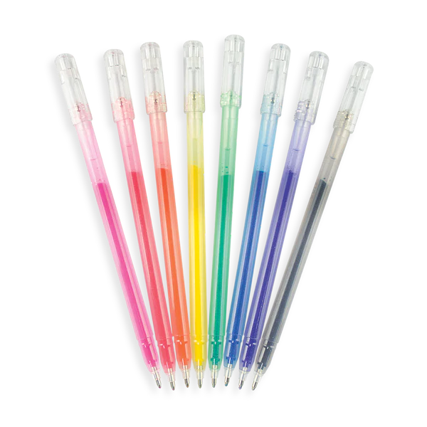 Gel Pens Glitter Radiant Writers 1.0 mm Set Of 8