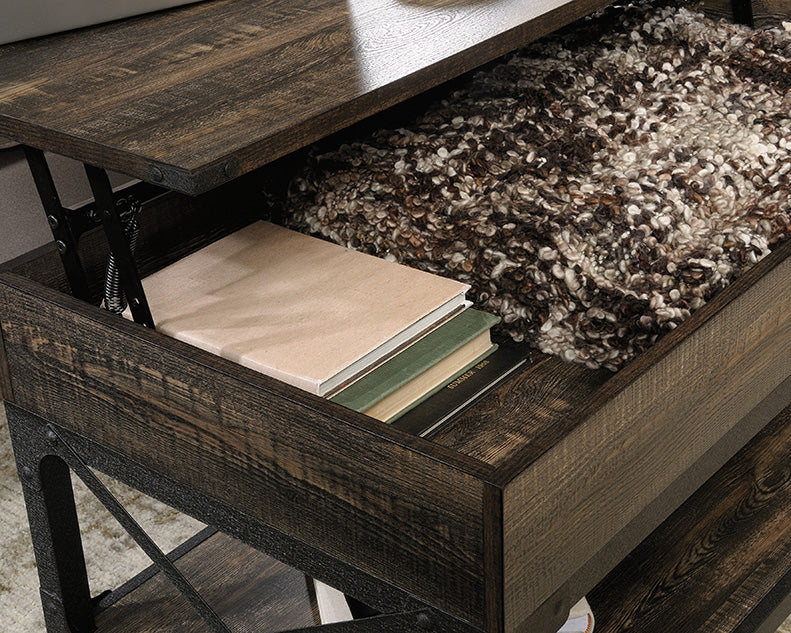 Steel River Lift Top Coffee Table Carbon Oak Finish