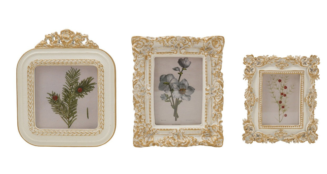 Frame Tabletop Resin Baroque 3 Styles 3.5" - 5"h (Sold Individually)