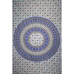 Tapestry Single Size Circle Vine Blue